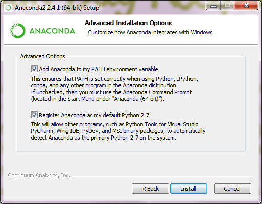 anaconda for windows 10 subsystem